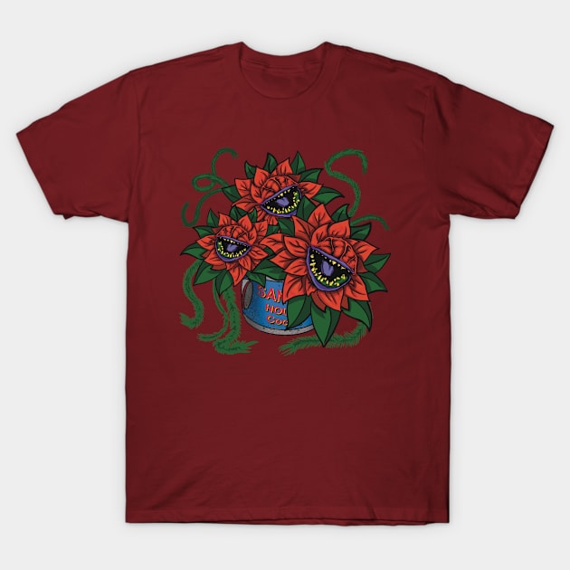 Poinsettia 2 - Christmas horror plant T-Shirt by SeveralDavids